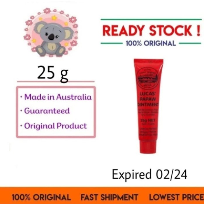 Terlaris Cream Lucas Papaw Ointment 25Gr Ori Australia