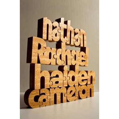 HURUF TIMBUL KAYU CUSTOM / HURUF TIMBUL CUSTOM / UKIRAN NAMA SAMBUNG / HURUF 3D / NAMA nyala / HIASA