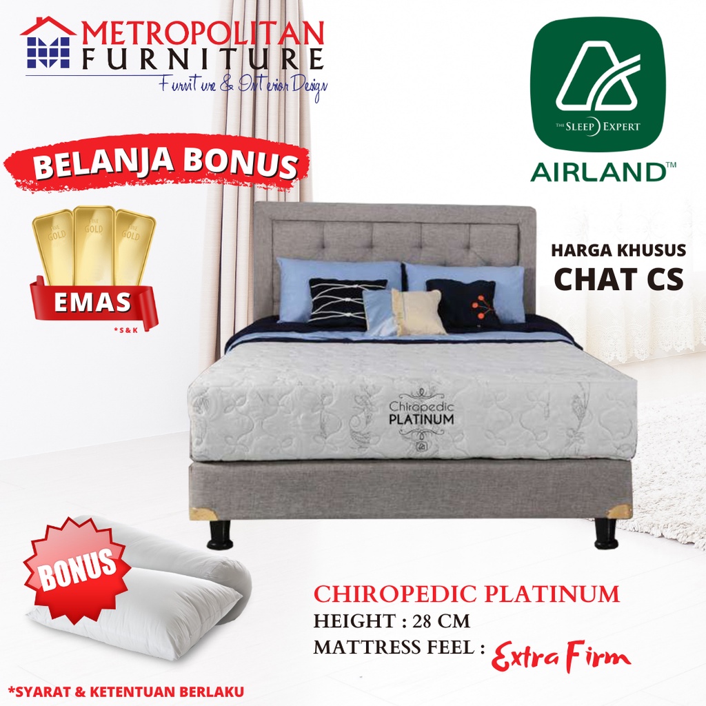 Kasur Springbed Airland Chiropedic Platinum Spring bed matras