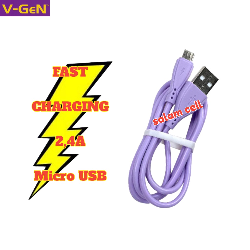 V-Gen JCM3-03 Fast Charging 2.4A Kabel Data 1toples isi 30pcs Vgen JM3 03 Garansi Resmi