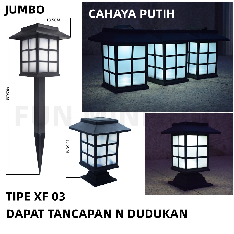 Lampu taman solar lampu taman tancap tenaga surya KOTAK JUMBO 2in1