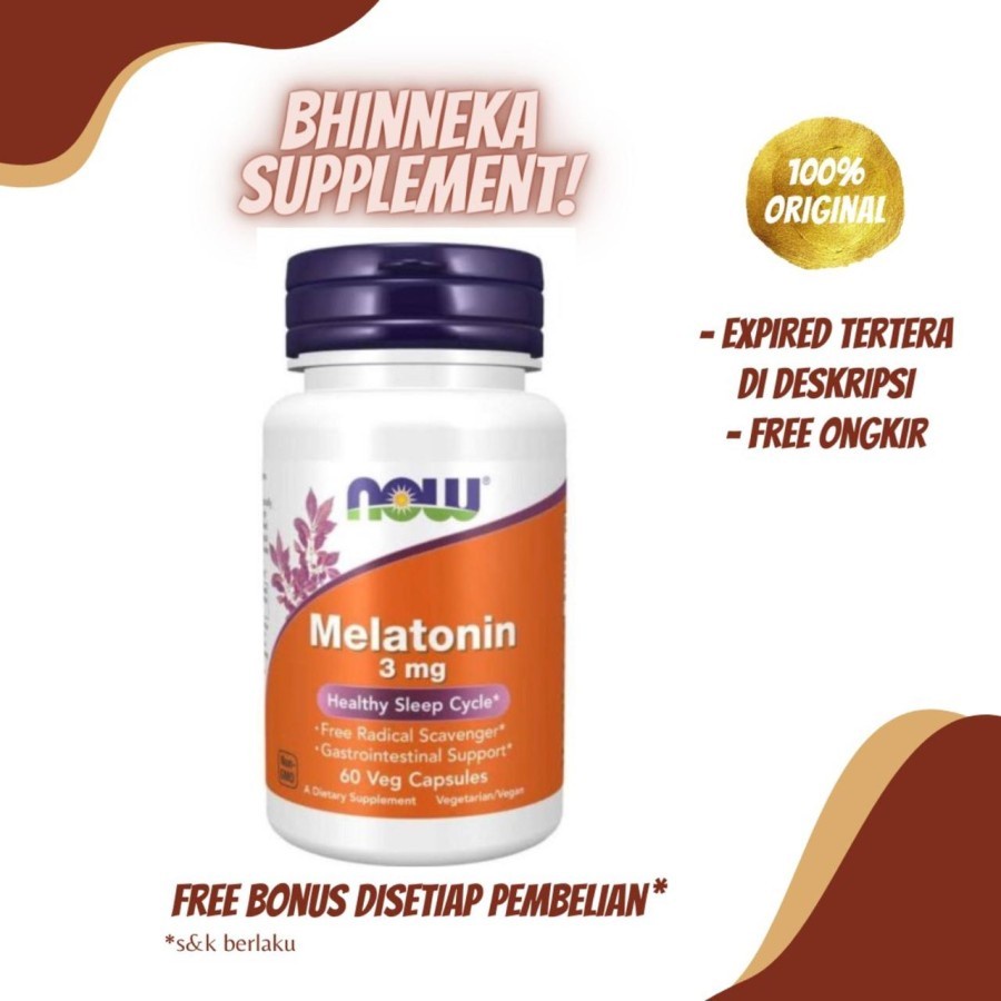 NOW Melatonin 3 mg (60 caps) ORIGINAL SEGEL NOW Foods Melatonin 3 mg NOW Melatonin 3mg 60 caps Insom
