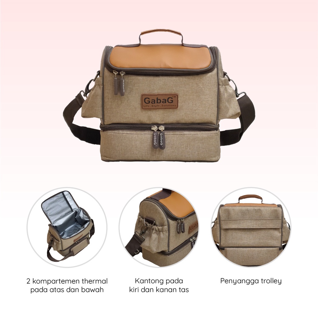 GABAG COOLER BAG - THERMAL BAG - CAPPUCCINO