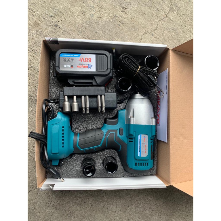 MURAH ORI TEKIRO RYU IMPACT WRENCH CORDLESS 20 V RYU RCW20V Mesin Impact Wrench Baterai Charger Pembuka Baut Buka Baut Impact wrench baterai cordless ekonomis mesin pembuka baut ban bor set impak buka motor 20V RYU RCW
