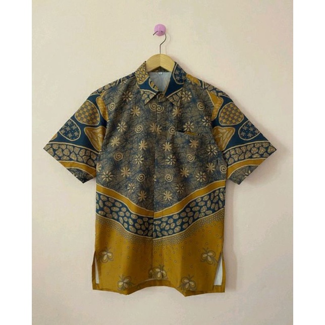 kemeja batik pria furing lengan pendek