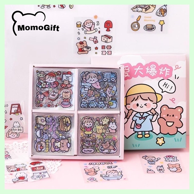 100lembar Stiker Momo 2D