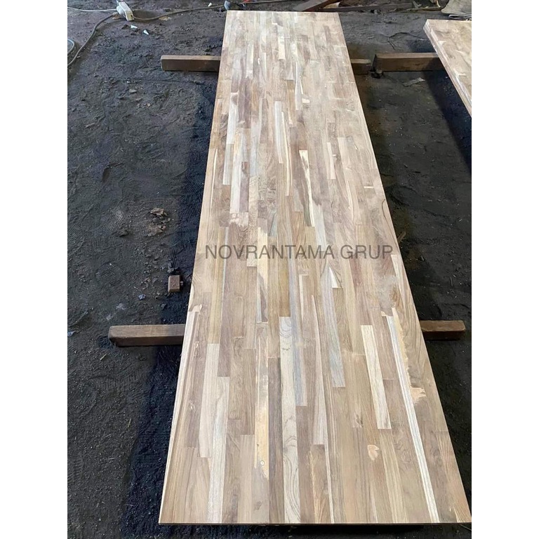 Papan FJL kayu Jati Perhutani TPK Top Table FJL Kayu Jati 1,8x80x55cm