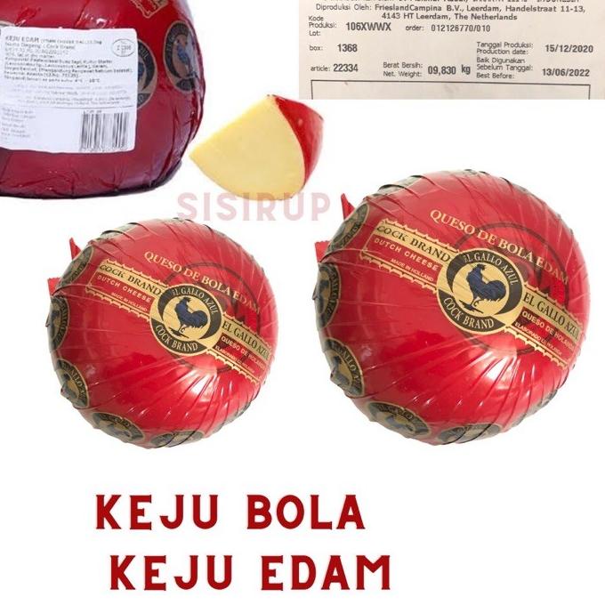 

➬ 200 gr Keju Edam 200 gr / Keju Bola Ayam Emas / Cock Brand ⅍