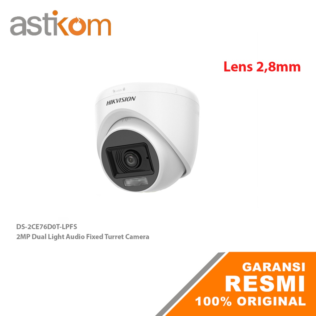 CCTV Analog Camera Hikvision DS-2CE76D0T-LPFS 2MP 2,8mm Turret