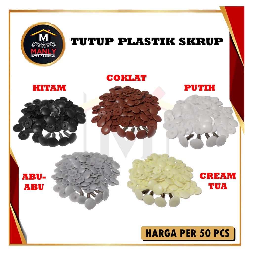 Tutup Sekrup Tutup Skrup Plastik Dop Screw Cap Cover Skrup MURAH