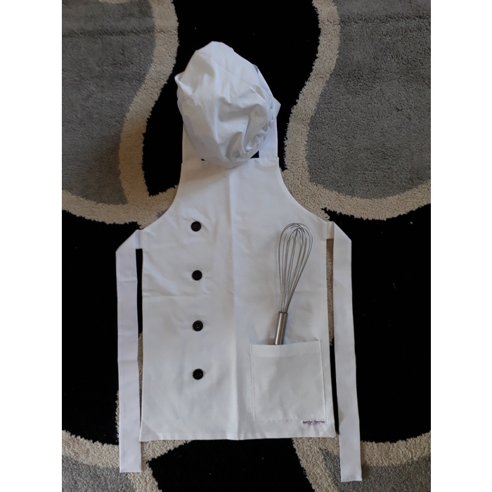 *****] Satu set apron anak dan topi koki