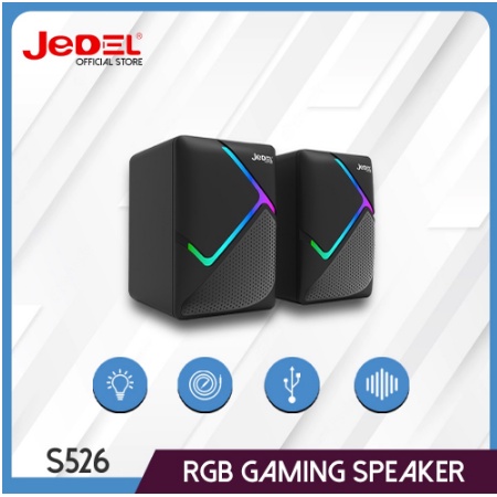 ITSTORE Speaker Gaming JEDEL S-526 for PC USB 2.0 + Jack 3.5mm with RGB Lights
