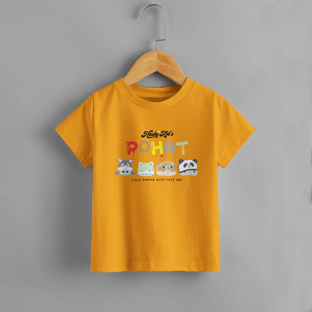 Kaos Anak Poring Hat Atasan Laki - Laki Dan Perempuan - Hashi Kids