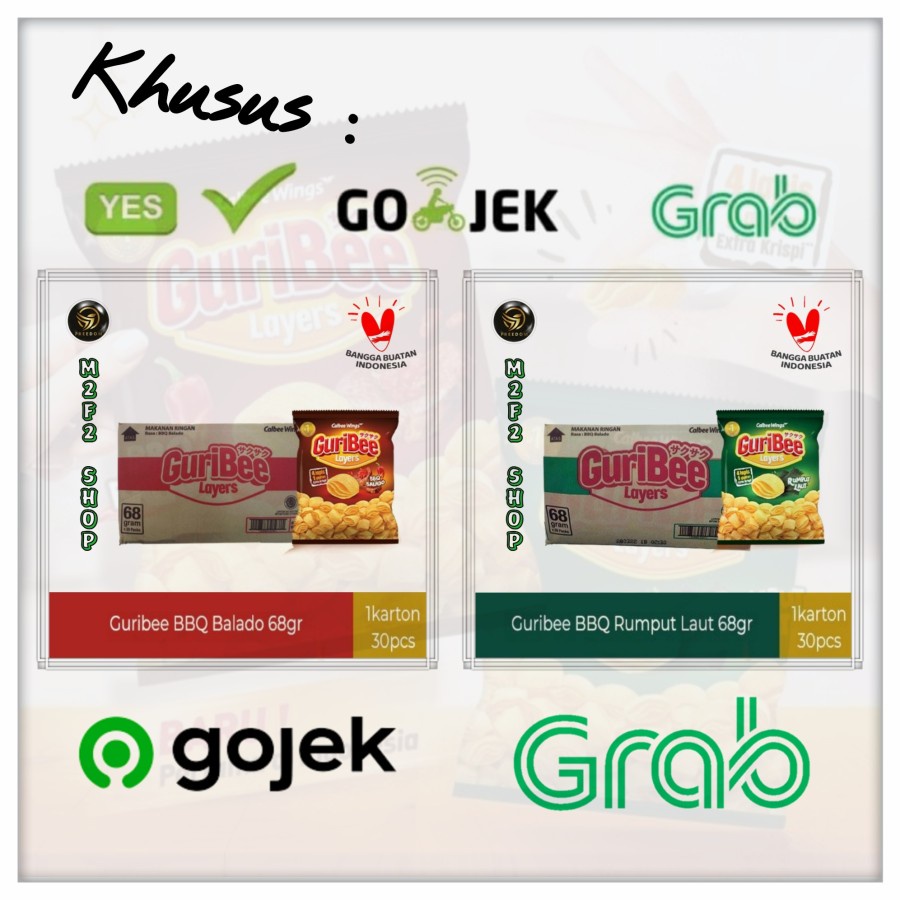 

Keripik GuriBee Layers Semua Rasa - 65 gr Kemasan Karton (Khusus Bluebird/Gosend/Grab)