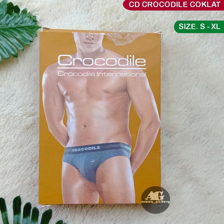 ✹ [ 2 pcs ] - CELANA DALAM CROCODILE COKLAT | CD CROCODILE PAKAIAN DALAM CROCODILE | CD PRIA | SEMPA