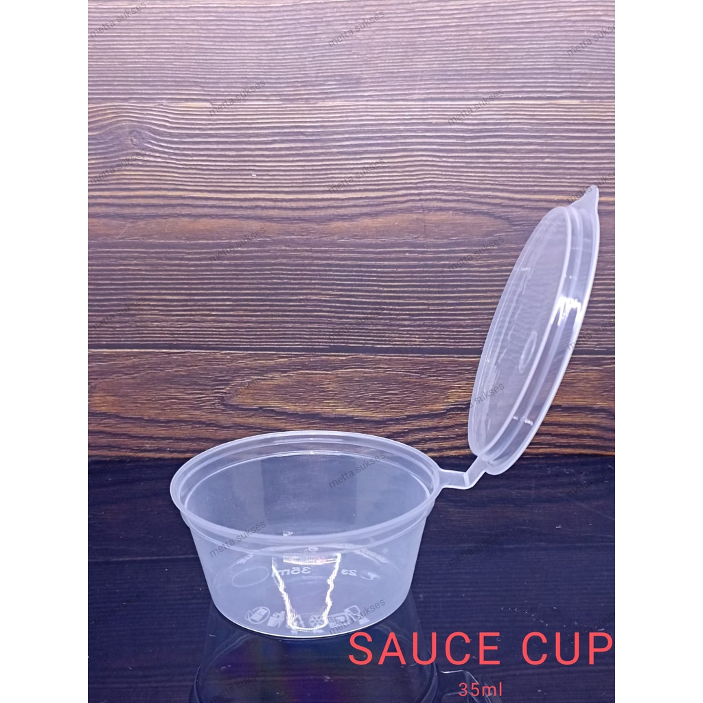 Tempat Saos Plastik 35ml / Sambal Plastik / Thinwall / Cup Saos / Cup Sambal / Sauce Container -PACK