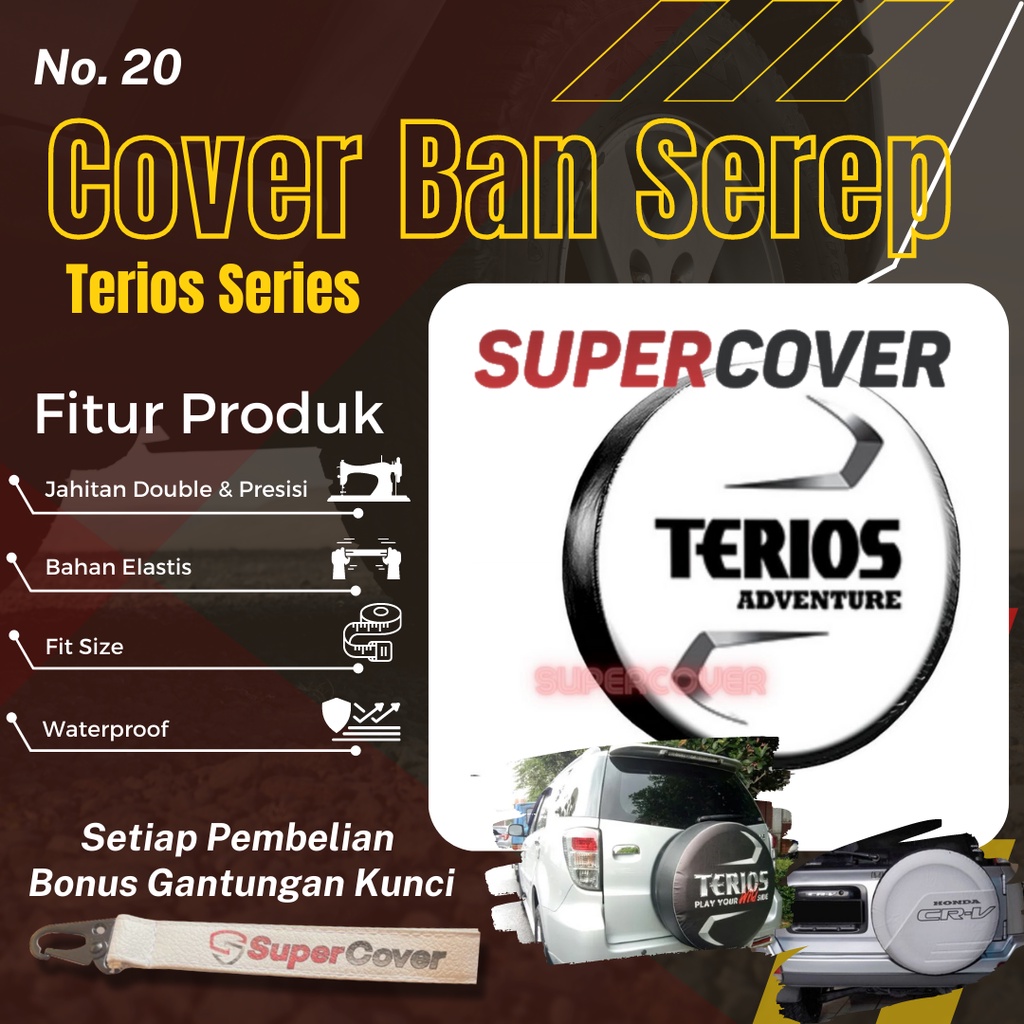 Sarung Ban Serep Daihatsu Terios Cover Ban Serep Kulit Sintetis Daihatsu Terios 20 Penutup Pelindung