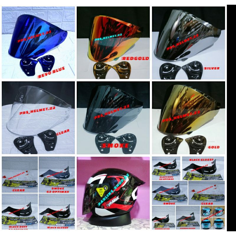 visor flat venom iridium helm g2 optimax paket spoiler Bonus stiker visor