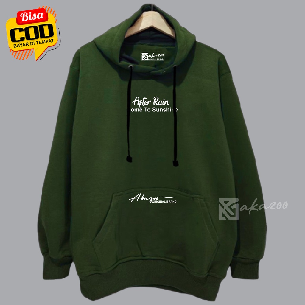 sweater pria distro original Sablon come to sunshine Warna Hijau army hoodie oversize murah xxl switer cewek cowok  unisex m l xl xxl premium