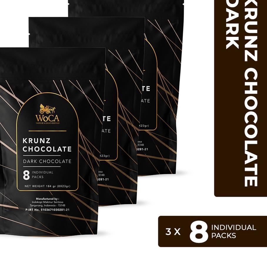

♨ WoCA Krunz Chocolate Dark 3 x 8 individual packs ♂