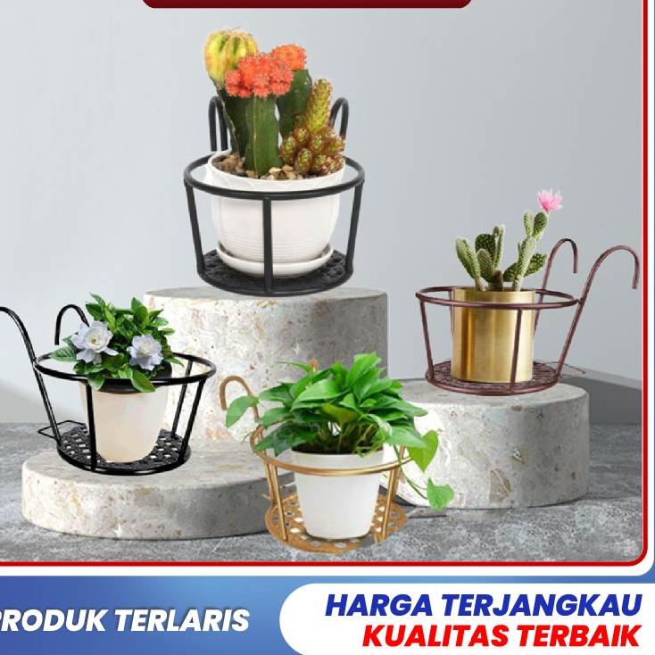 ❈ Goland Rak Bunga Balkon Rak Pot Tanaman Pot Gantung Rak Pot Balkon ➸