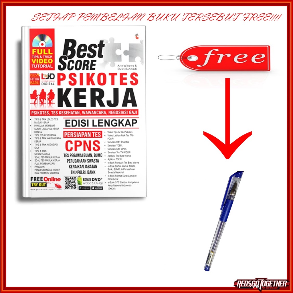 Buku Psikotes Best Score Psikotes Kerja - PSIKOTES - KERJA(100% ORIGINAL)