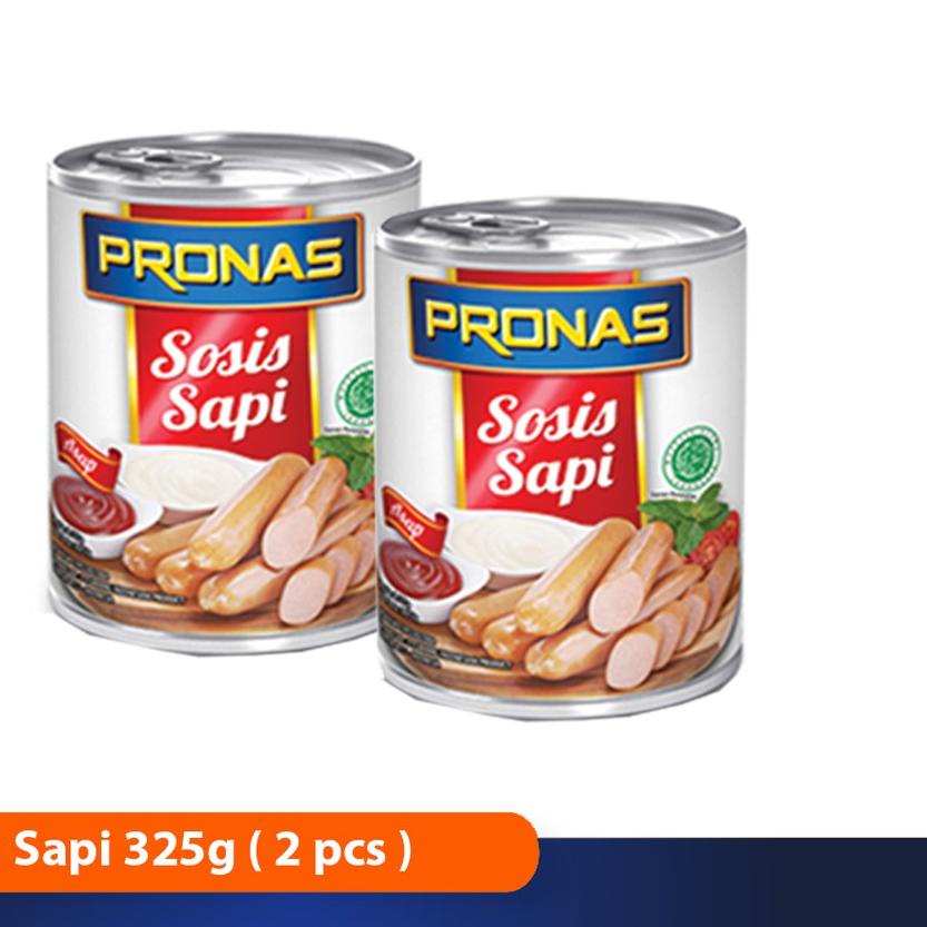 

♚ Pronas Sosis Sapi 325 g dalam kemasan kaleng EOE bundling 2 pcs ♙