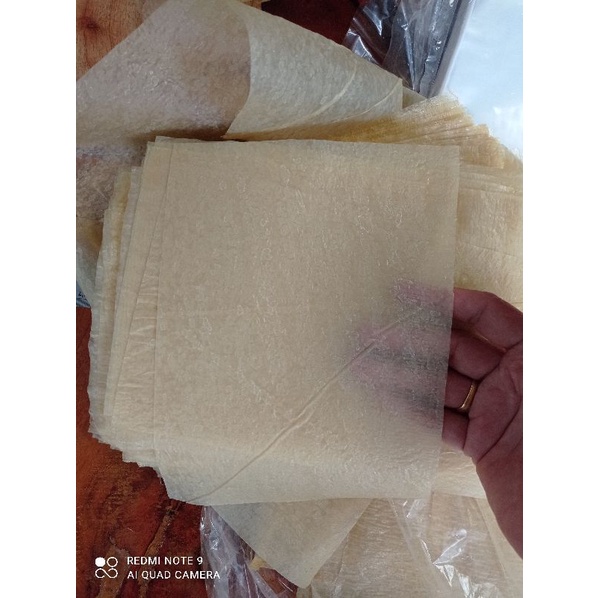 

Kulit Tahu/Tofu Skin/Kulit Kembang Tahu/ASIN/uk.15x20. Isi10 Lmbr/Bisa Custom Ukuran