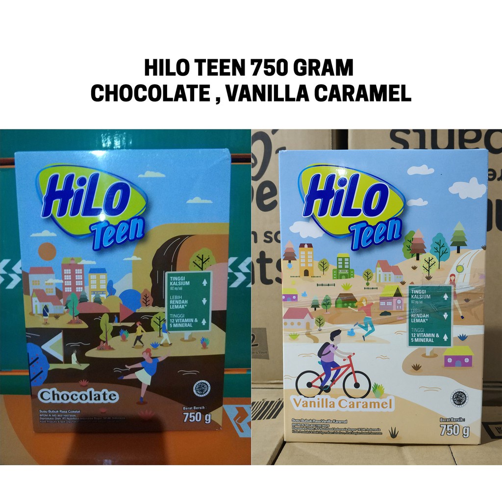 

Hilo teen rasa coklat / vanila caramel 750 gram