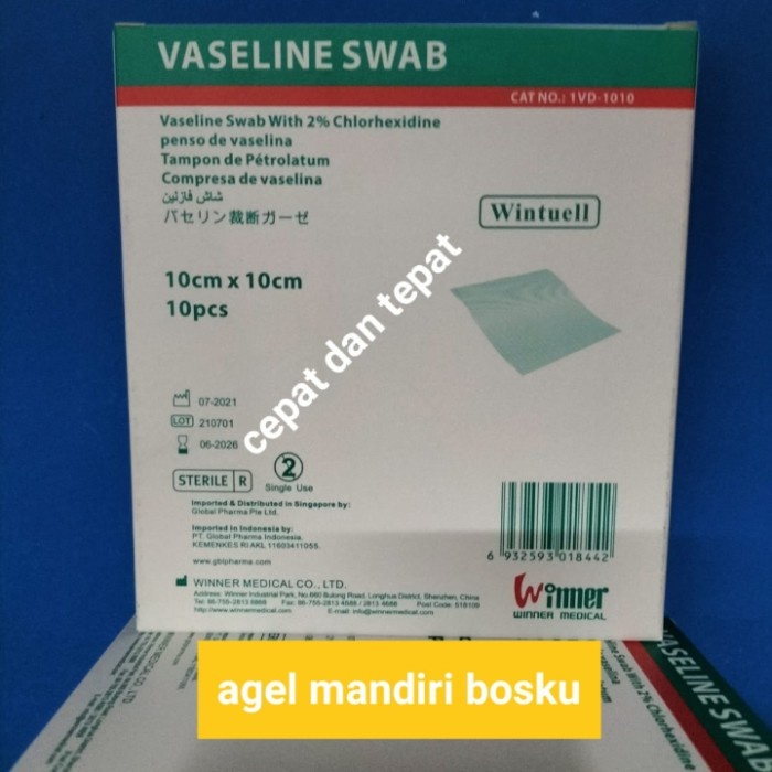 VASELINE SWAB 10X10 CM/SEPERTI SUPRATUL,LOMATUL/SUFRATULLE