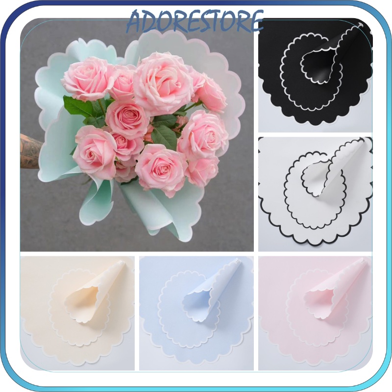 

Kertas Buket Tepi Bergelombang Pembungkus Kelopak Bunga Tahan Air Hadiah Buket Buatan KB6181