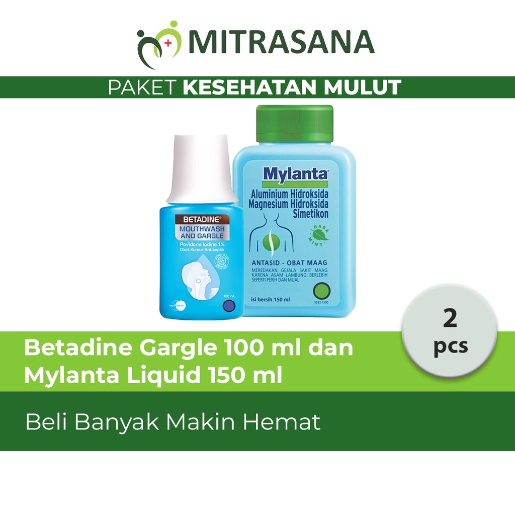 Ramadhan Sehat Betadine Gargle 100 ml dan Mylanta Liquid 150 ml