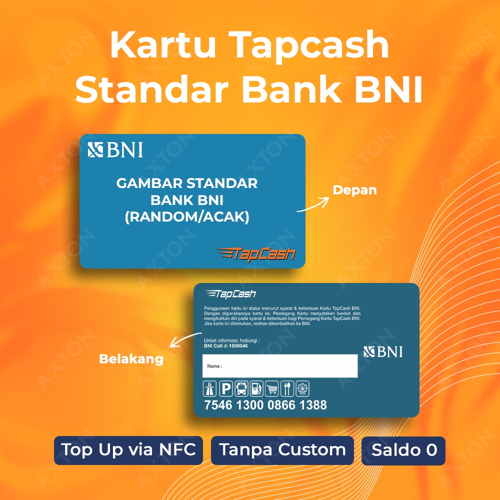 KARTU STANDAR BANK E MONEY E TOLL BRIZZI BRI FLAZZ BCA GEN 2 MANDIRI TAPCASH BNI ( TANPA PO , TANPA CUSTOM , GAMBAR BAWAAN BANK )