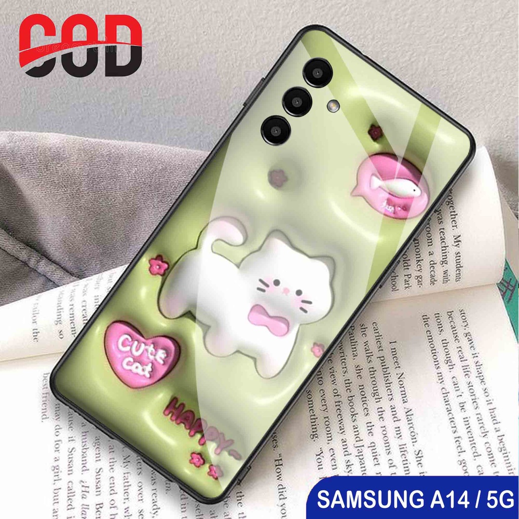 Case Glass Kaca Samsung A14 5G - Case Samsung A14 5G - Casing Samsung A14 5G - N152