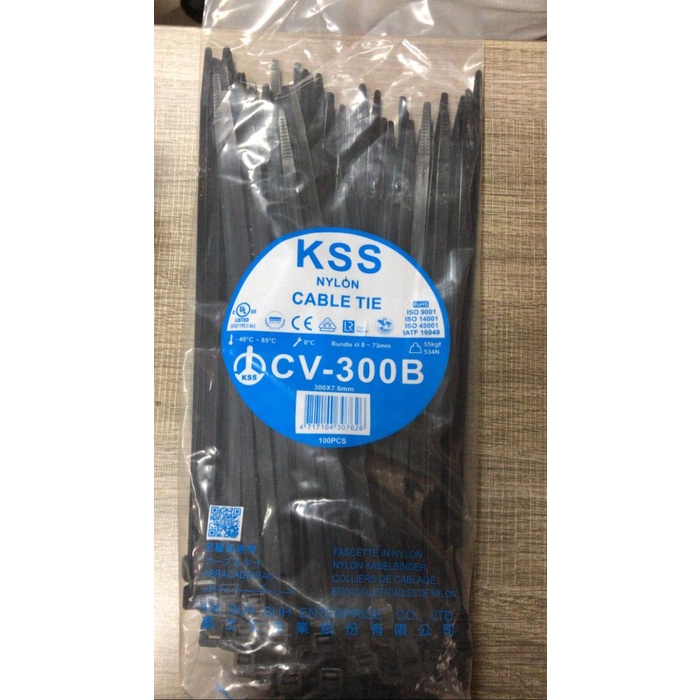 

Terlaris Kabel Ties Cv-300 X 7.6 Kss Warna Putih/Hitam @100Pcs