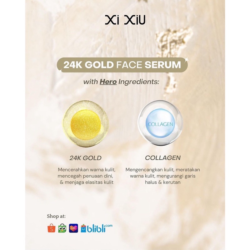 XI XIU FACE SERUM 24K GOLD // SERUM WAJAH GOLD // XI XIU BPOM