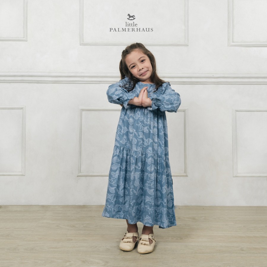 BAJU MUSLIM GAMIS ANAK PEREMPUAN - RUFFLE GAMIS / TUNIC SET LITTLE PALMERHAUS