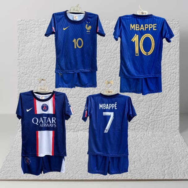 setelan jersey bola prancis/jersey bola negara prancis/baju bola setela mbappe anak