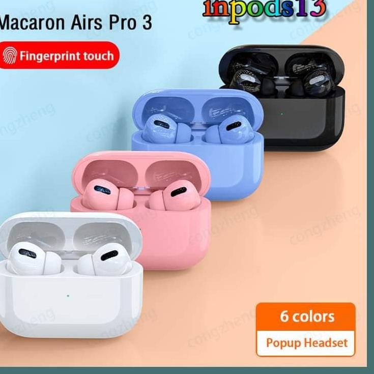 ♜ In i13 Macaron Headset Earphone Bluetooth Android Ios ☉