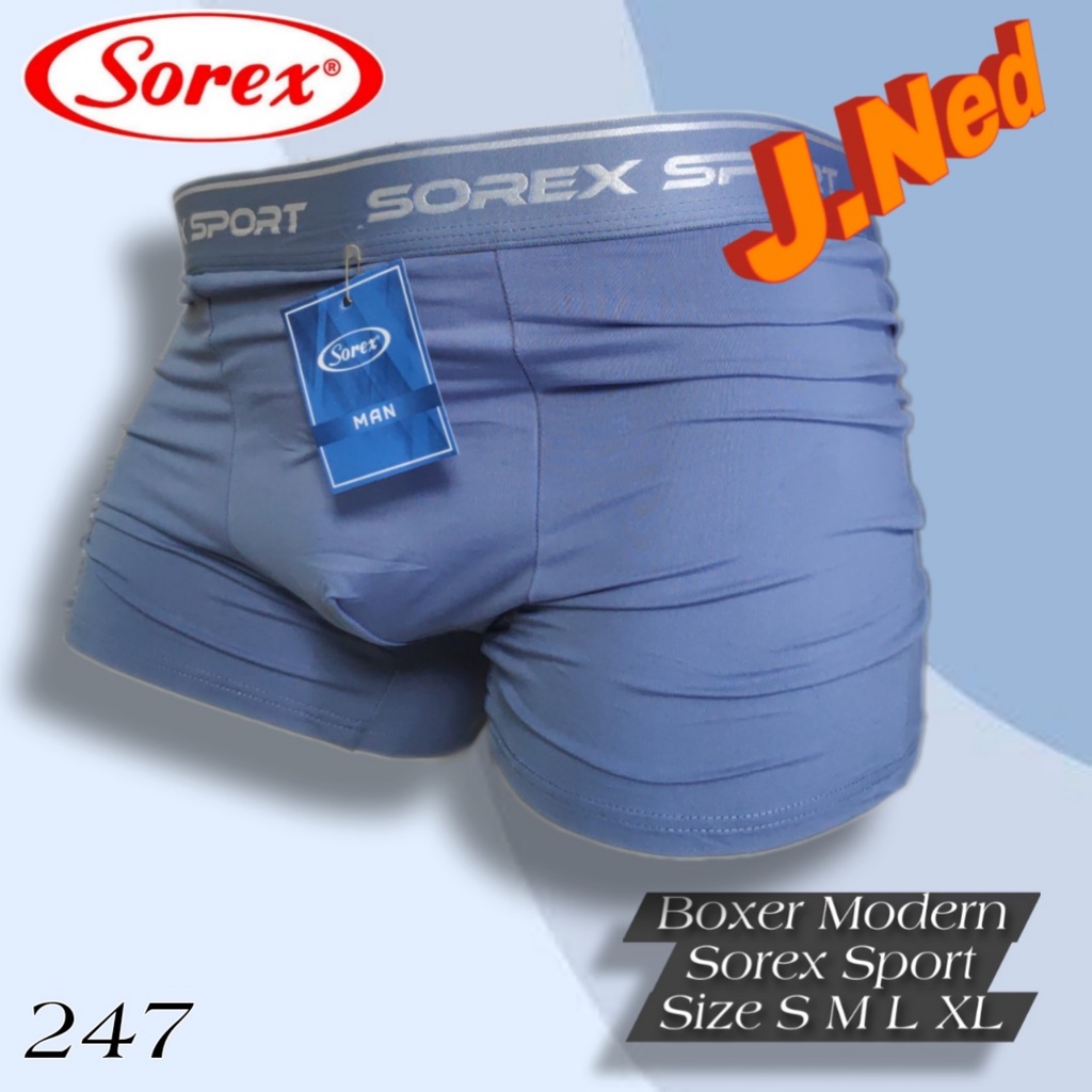 J247D - CELANA DALAM BOXER PRIA SOREX SIZE S - XL  PER BOX ISI 2 PCS