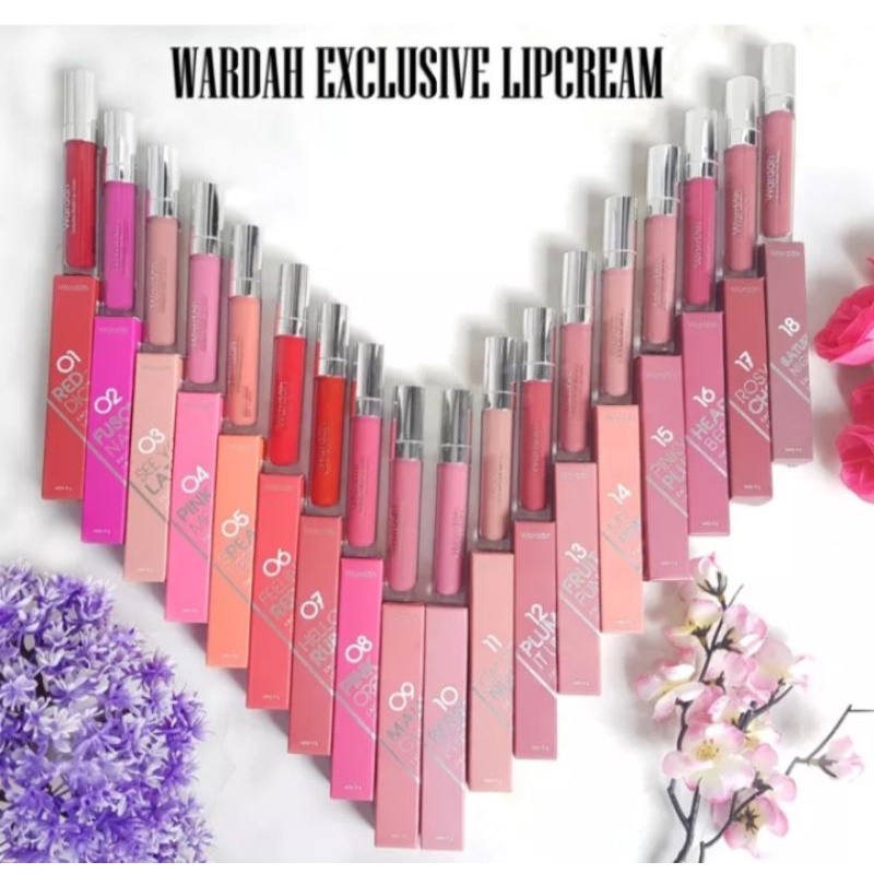 (COD) ORIGINAL WARDAH EXCLUSIVE MATTE LIP CREAM - WARDAH LIPSTIK MATTE TERLLARIS - LIP CREAM MATTE W
