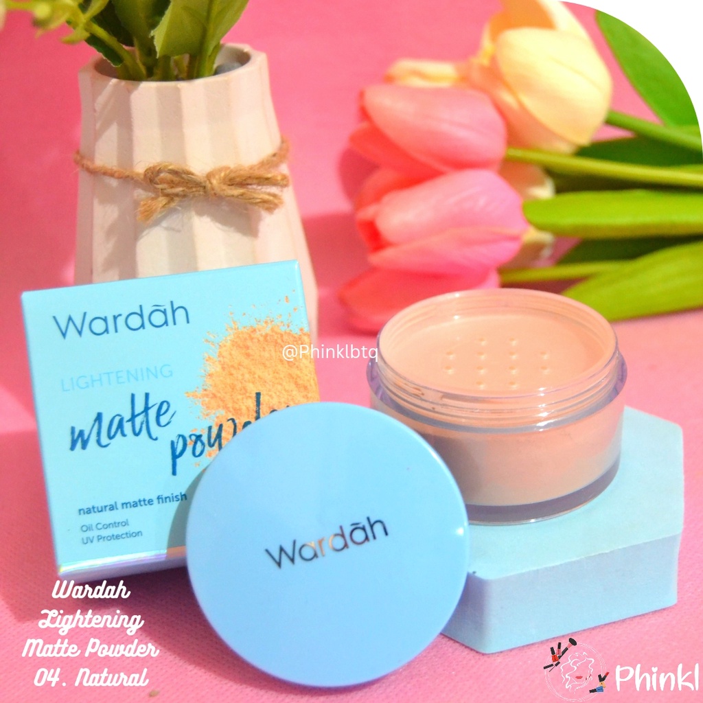 `ღ´ PHINKL `ღ´ ᘺᗩᖇᕲᗩᕼ Wardah lightening loose powder bedak tabur biru kulit kering kosmetik halal