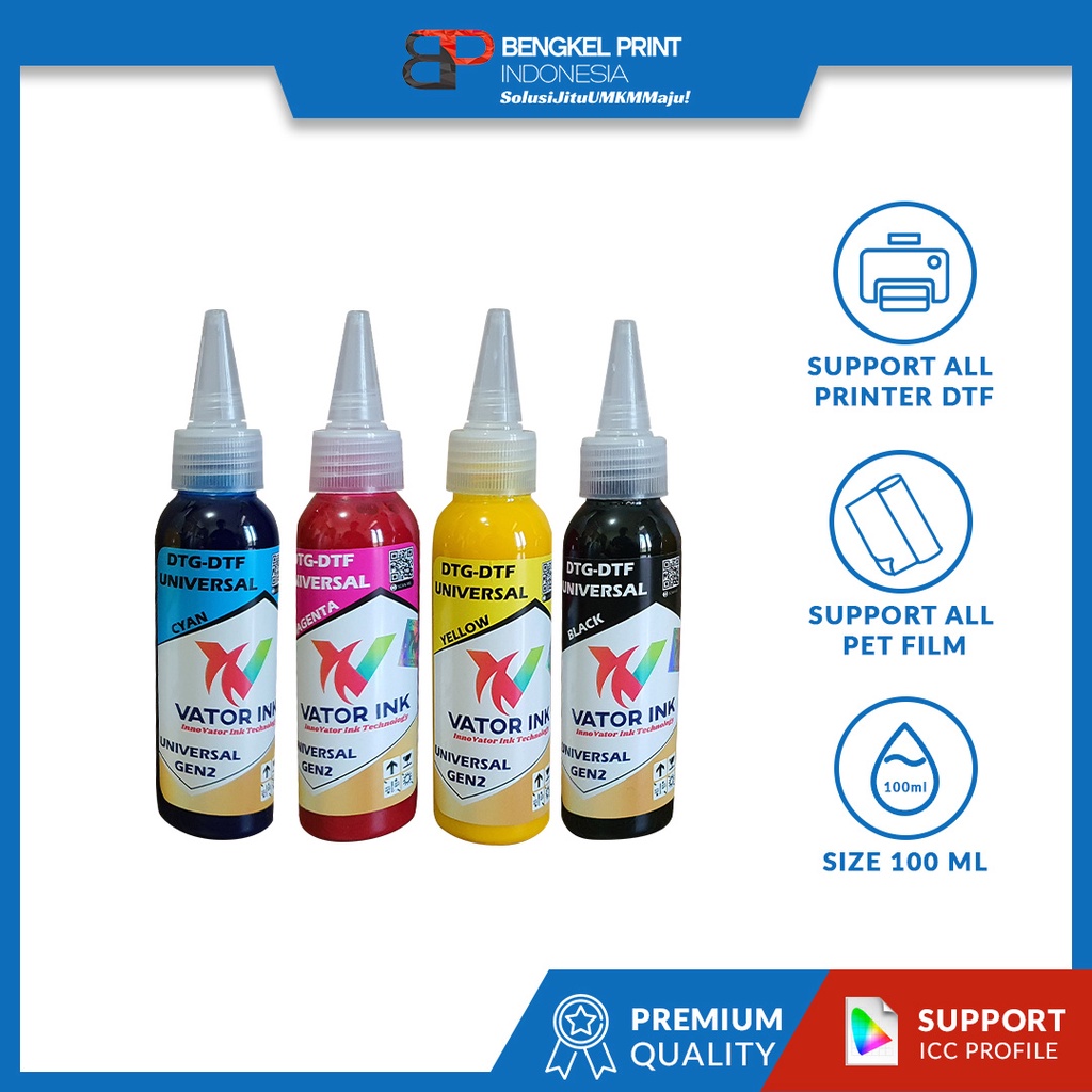 Tinta Vator Universal Gen 2 COLOR for DTG | DST | DTF 100ml