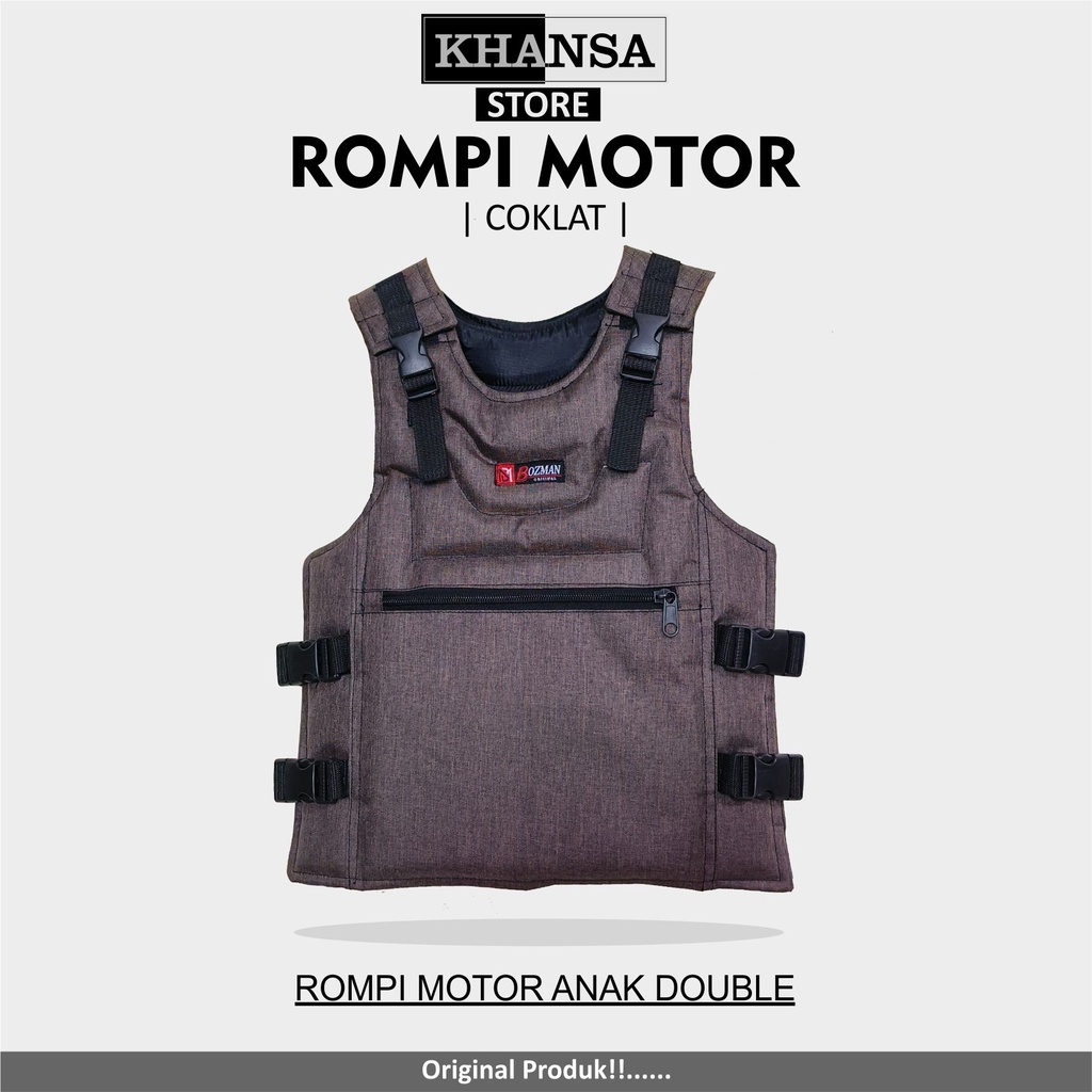 Rompi Motor Anak Loreng Abu Bagus Murah Body Protector Anti Angin