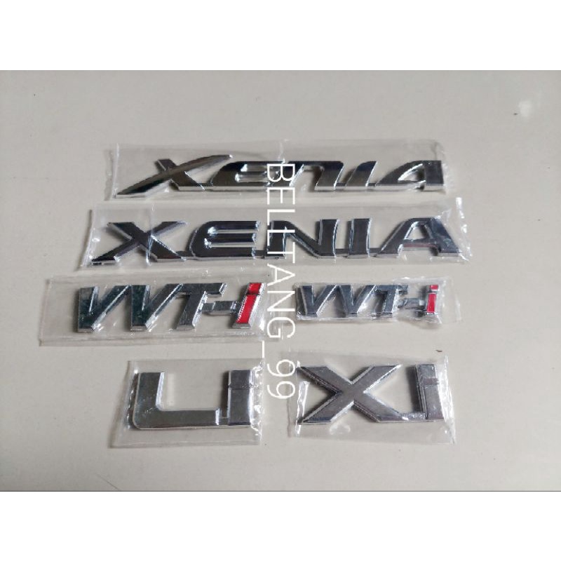 Emblem logo tulisan xenia baru lama/ emblem logo vvti/ emblem li xi
