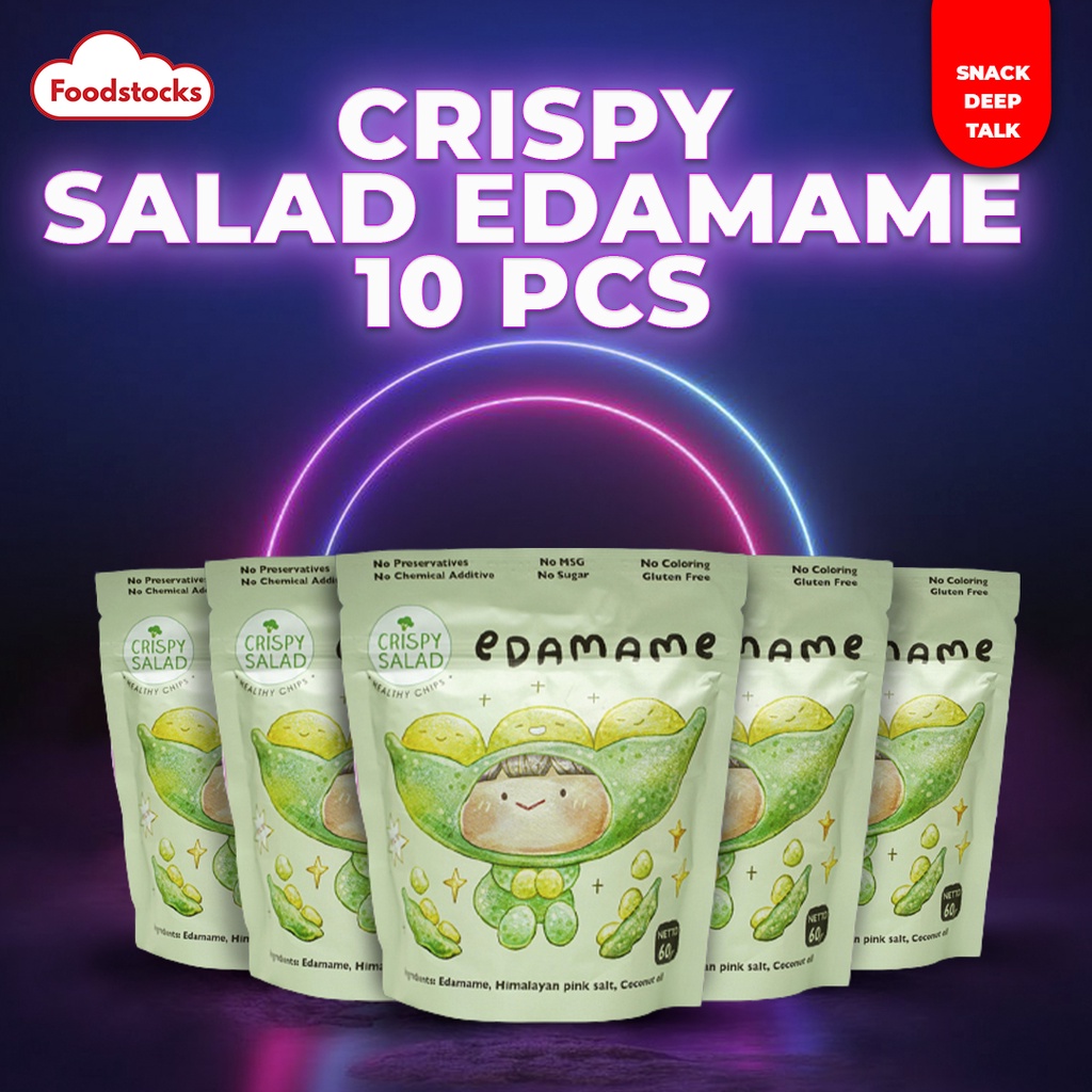 

Edamame Chips / Keripik Edamame Crispy Salad Gluten Free/10 Pcs