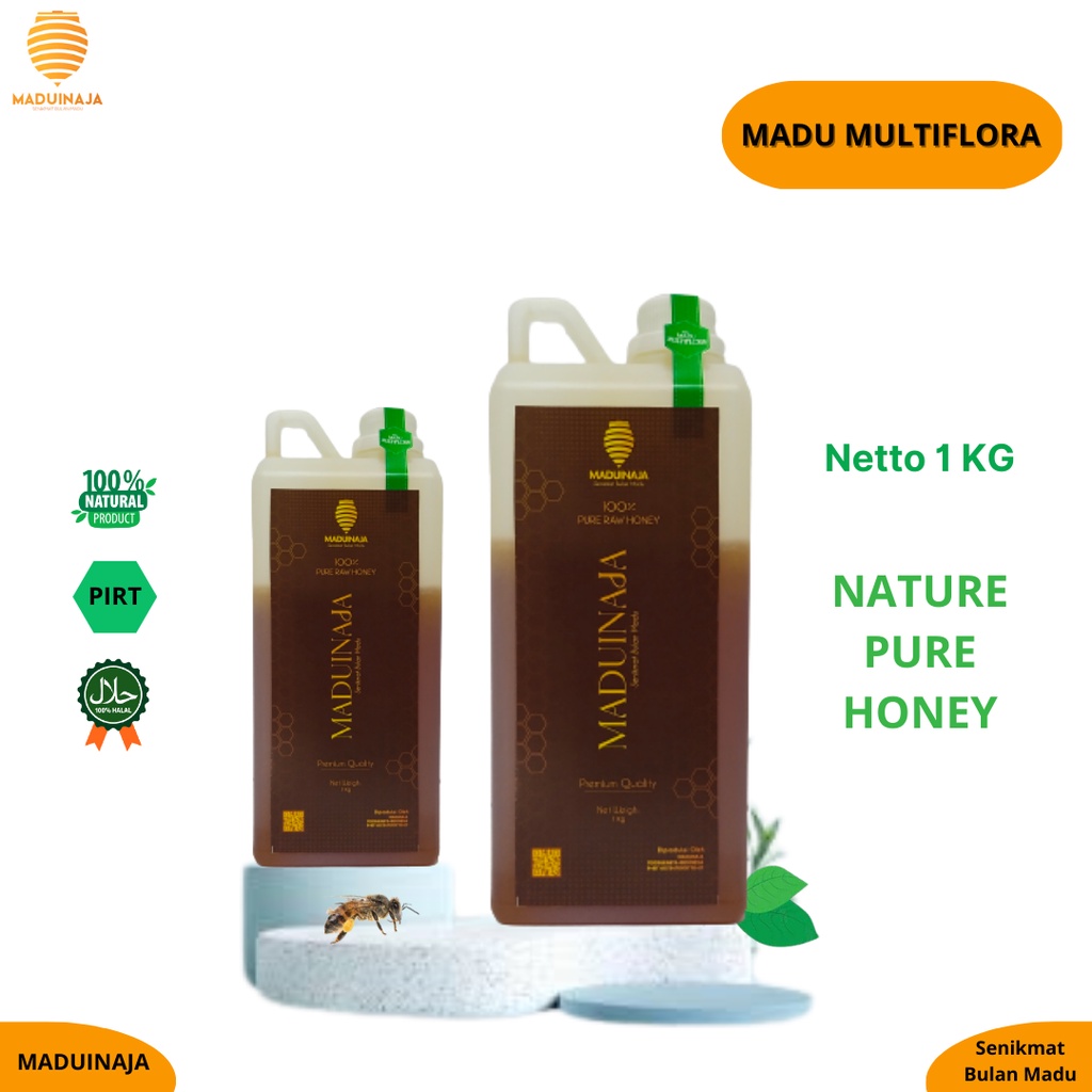 

Madu Murni Asli Multiflora Premium 1 KG Natural Honey 100% Madu Hutan Full Nektar - MADUINAJA