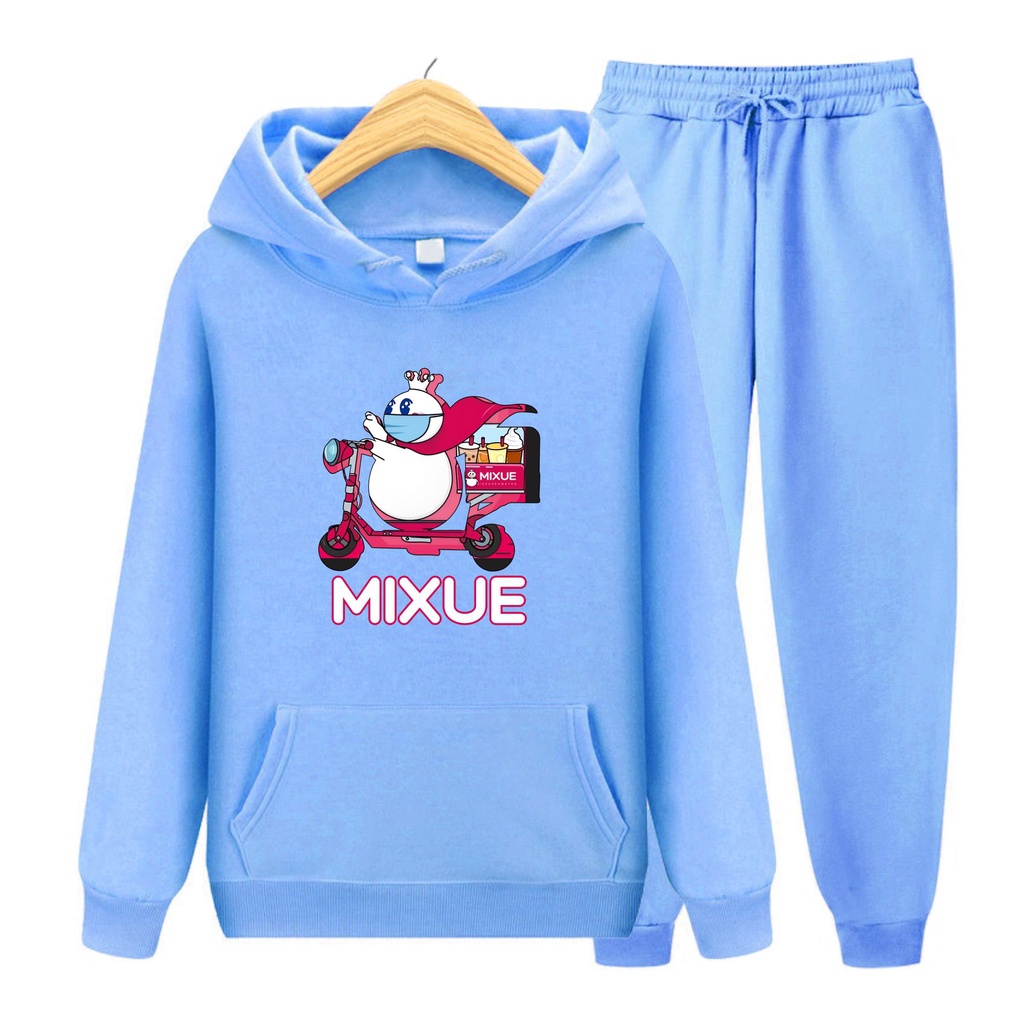 Setelan Sweater Hoodie  Anak MIXUE ICE CREAM Usia 4-14 Tahun Bisa Bayar Ditempat COD