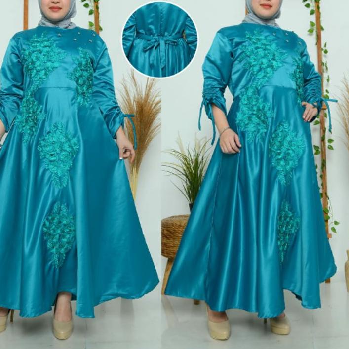 ⅎ Megaxus88//gamis pesta saten//4L//JUMBO 62 ♠