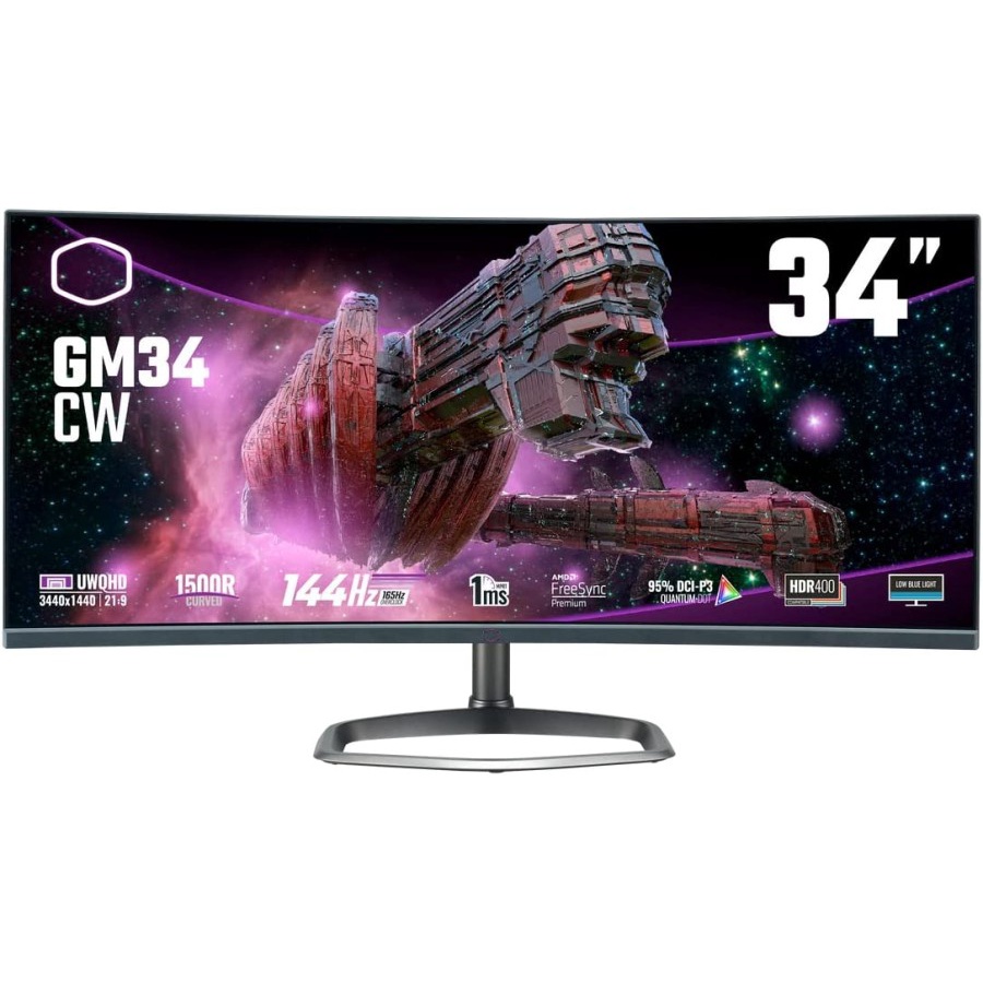 Cooler Master GM34-CW2 34inch 144Hz FreeSync Curved Gaming Monitor